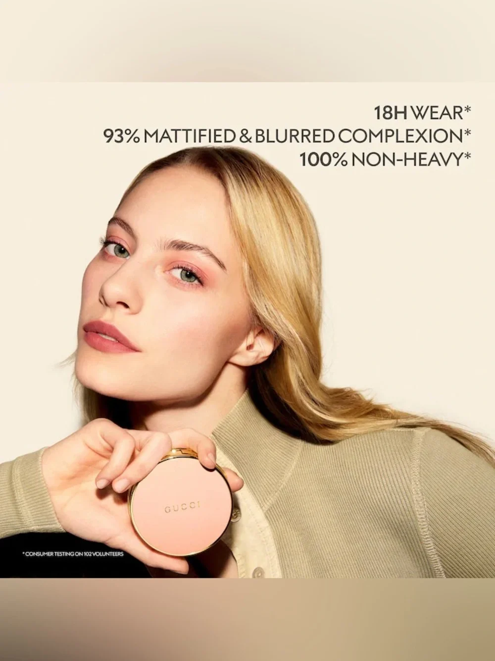 FreshGucci Mattifying Face Powder with 18-Hour Wear;Shade:00(without box & Puff)